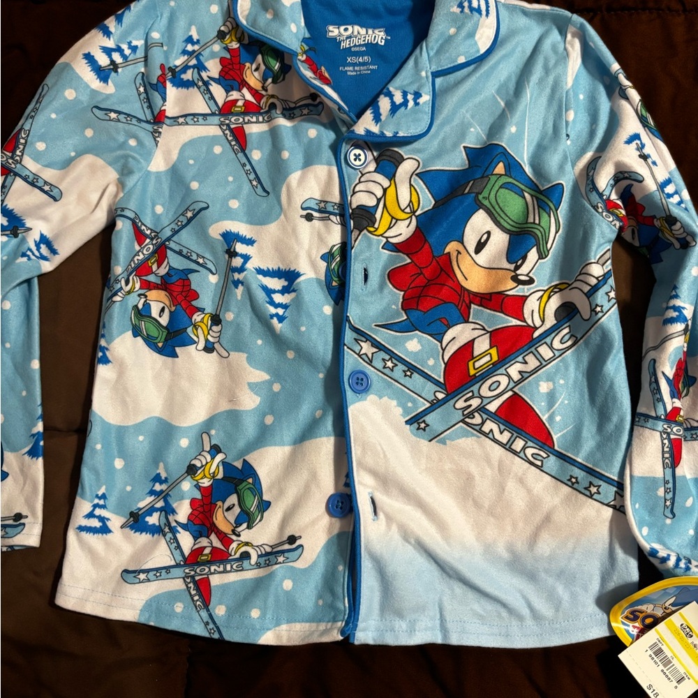 Sonic the Hedgehog Kids Pajama Top - Blue